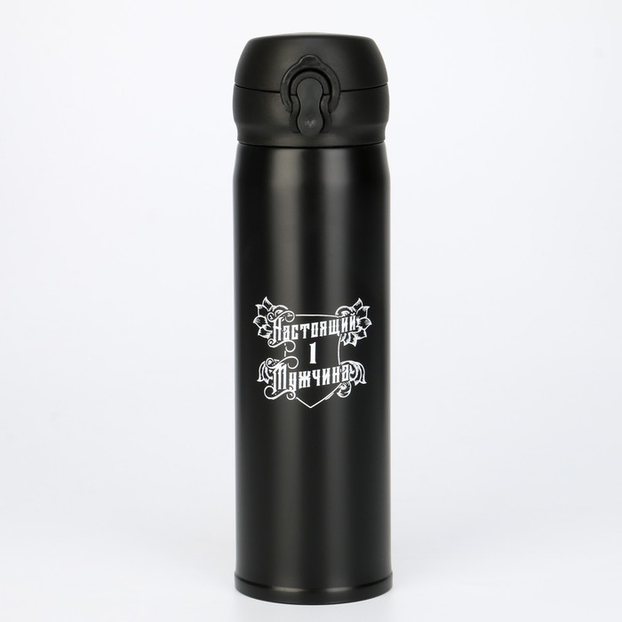Термос, 420 мл, Топ  Термос, 420 мл, Топ "Мастер К. Настоящий мужчина", сохраняет тепло 8 ч, 7х26 см