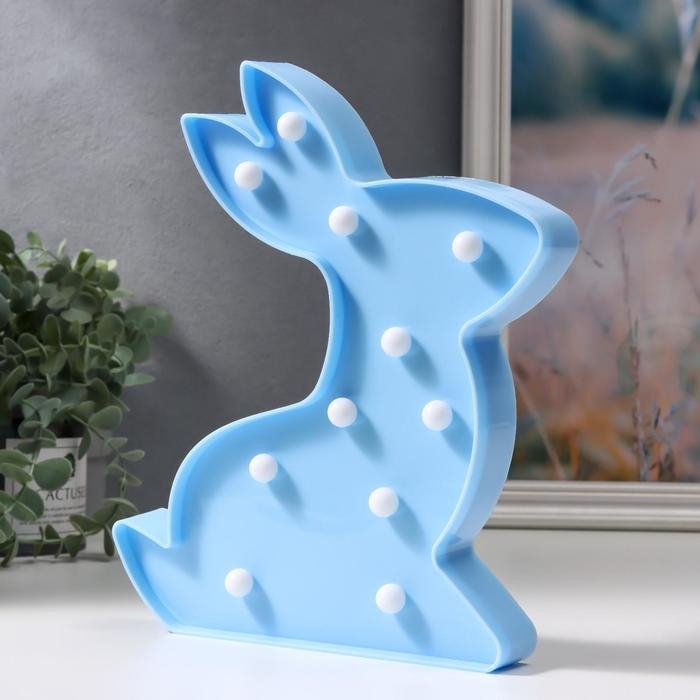 Ночник Ночник "Зайчик" 11хLED батарейки 2АА МИКС 19х2,8х23,5 см RISALUX