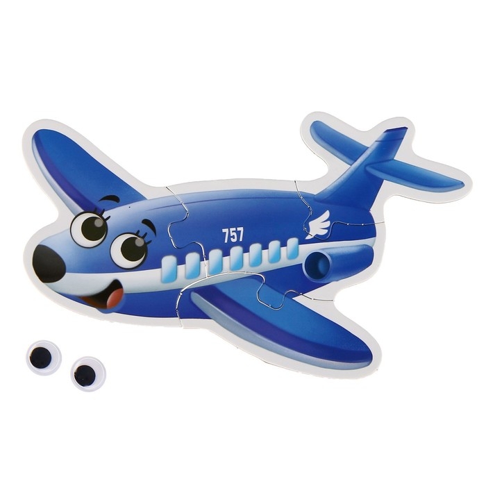 Макси-пазлы с глазками «Любимый транспорт», 4 пазла, 14 крупных деталей Макси-пазлы с глазками «Любимый транспорт», 4 пазла, 14 крупных деталей