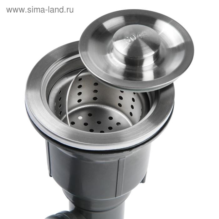 Мойка кухонная GERHANS K35043, врезная, 500х430х220 мм, с сифоном, глянцевая Мойка кухонная GERHANS K35043, врезная, 500х430х220 мм, с сифоном, глянцевая