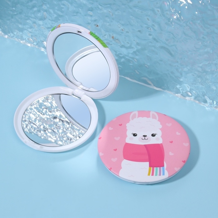 Зеркало складное «Ламы», d = 7,5 см, рисунок МИКС Зеркало складное «Ламы», d = 7,5 см, рисунок МИКС