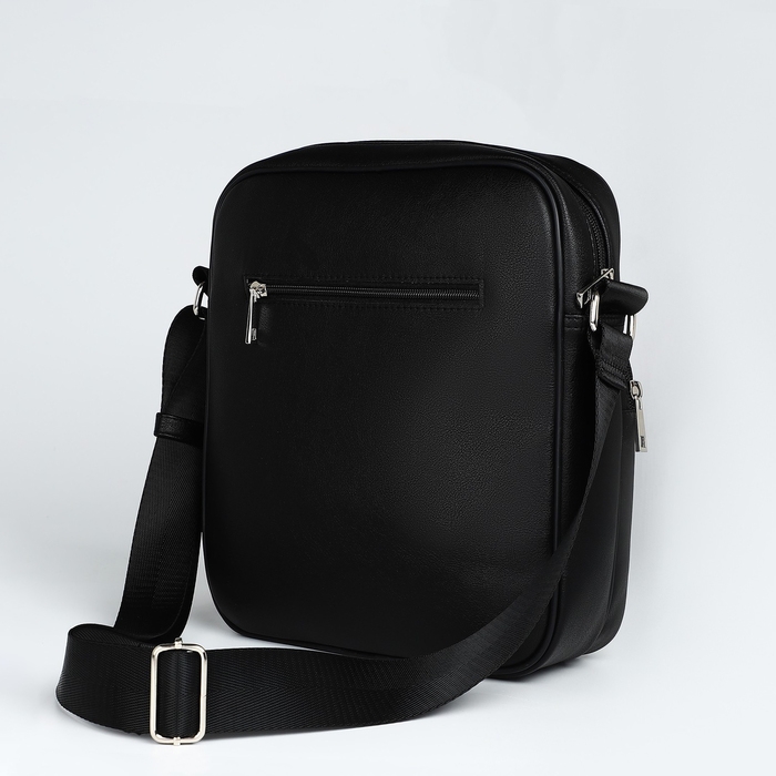 Сумка мужская через плечо TEXTURA, искусственная кожа, цвет чёрный Сумка мужская через плечо TEXTURA, искусственная кожа, цвет чёрный