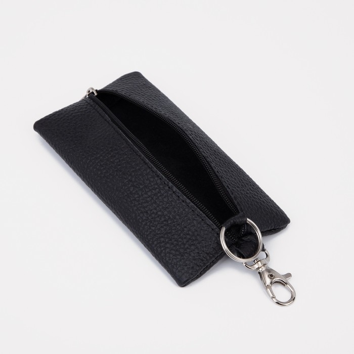 Ключница на молнии, длина 15 см, кольцо, карабин, цвет чёрный Ключница на молнии, длина 15 см, кольцо, карабин, цвет чёрный