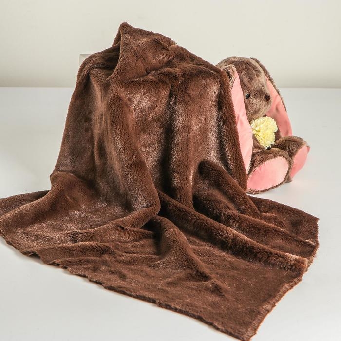 Лоскут для рукоделия, мех, на трикотажной основе, 50 × 50 см, цвет тёмно-коричневый Лоскут для рукоделия, мех, на трикотажной основе, 50 × 50 см, цвет тёмно-коричневый