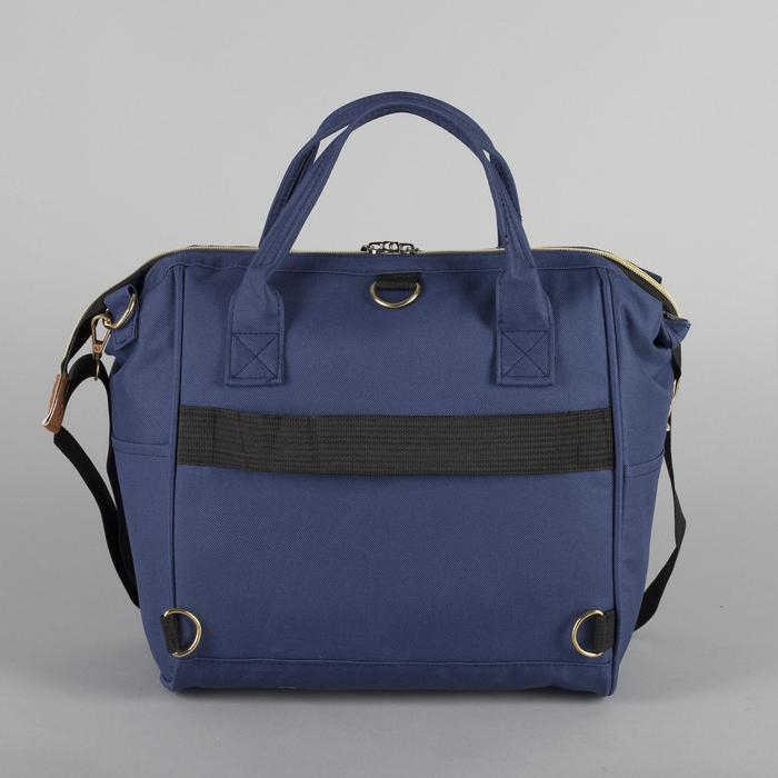 Сумка-рюкзак 2 в 1 на колёсах 18 Сумка-рюкзак 2 в 1 на колёсах 18", отдел на молнии, наружный карман, цвет синий