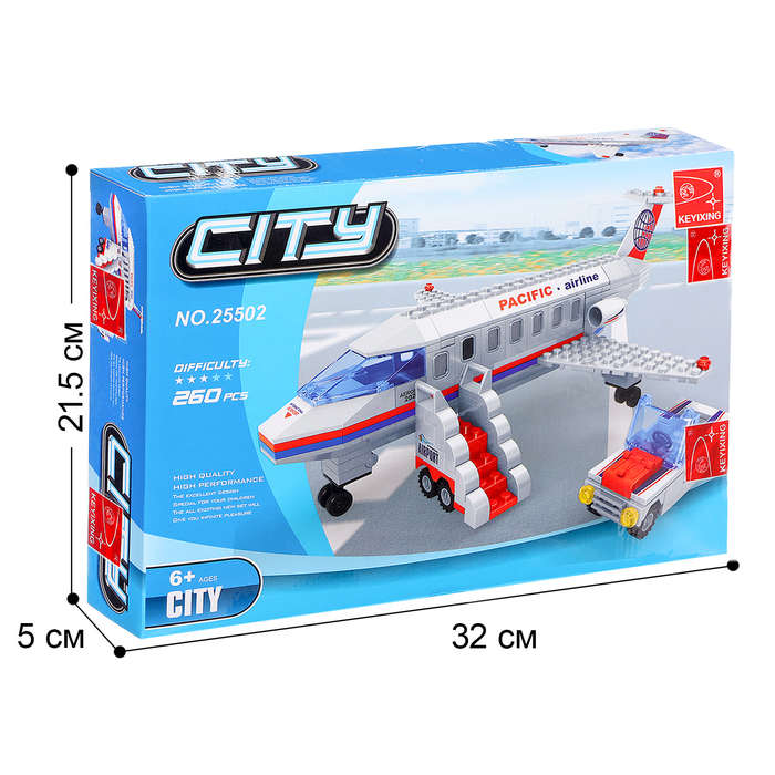 Конструктор &laquo;Гражданский самолёт&raquo;, 252 детали