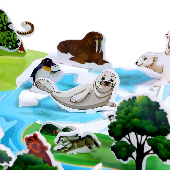 3D конструктор «Где живут животные», 30 деталей 3D конструктор «Где живут животные», 30 деталей