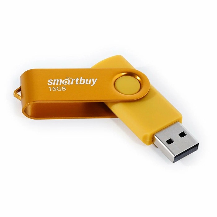 Флешка Smartbuy Twist, 16 Гб, USB 2.0, чт до 25 Мб/с, зап до 15 Мб/с, желтая Флешка Smartbuy Twist, 16 Гб, USB 2.0, чт до 25 Мб/с, зап до 15 Мб/с, желтая