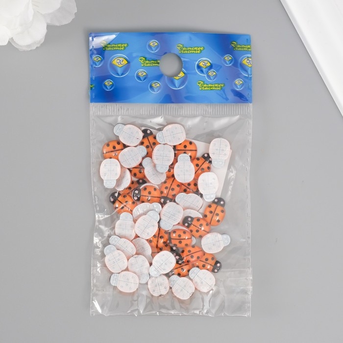 Декор для творчества Декор для творчества "Божья коровка" (уп. 50 шт.) 9х13 мм, оранжевый