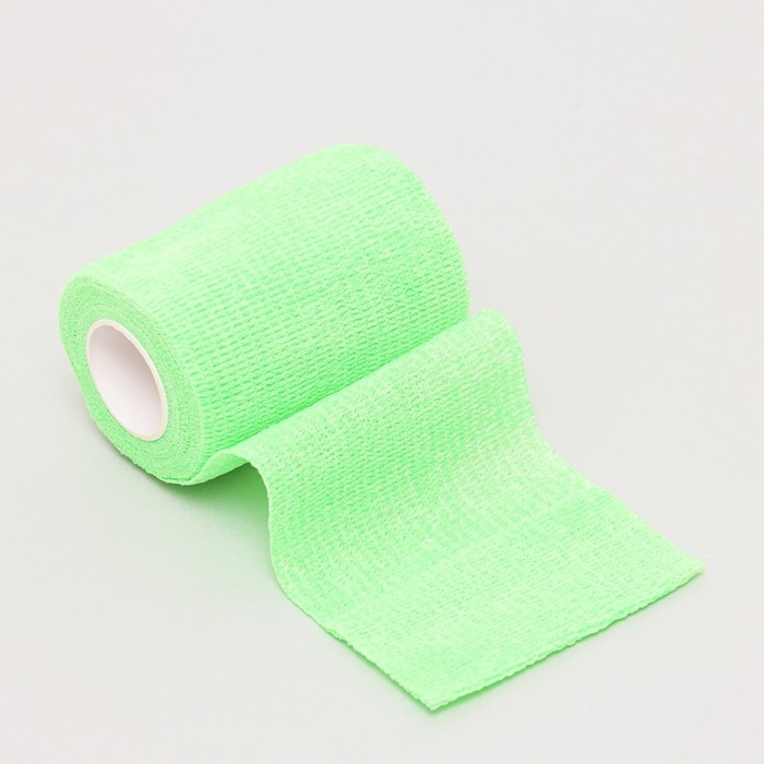 Бинт самофиксирующийся, 7,5 см, макс. растяжимость 4,5 м, салатовый Бинт самофиксирующийся, 7,5 см, макс. растяжимость 4,5 м, салатовый
