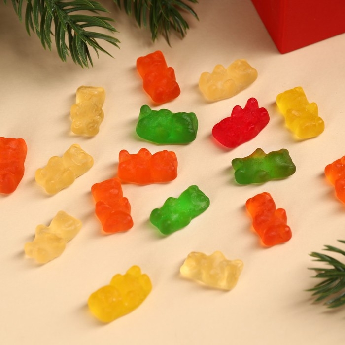 Мармеладные мишки «Жду чудо» в коробке-морковке, 100 г. Мармеладные мишки «Жду чудо» в коробке-морковке, 100 г.