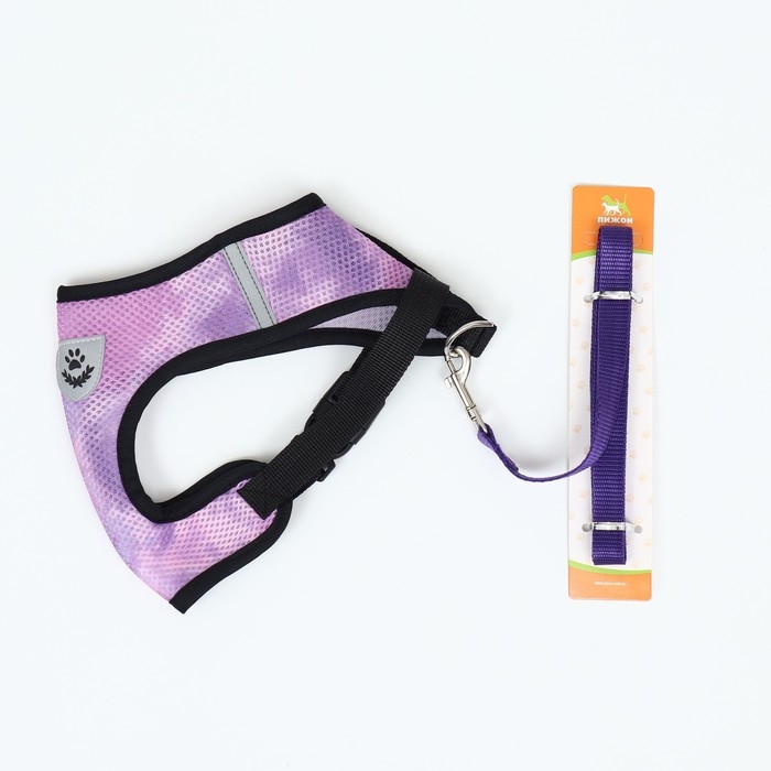 Комплект для собак 3-5 кг, размер S, поводок 120 х 1,5 см, ОШ 24 см, ОГ 34 см Комплект для собак 3-5 кг, размер S, поводок 120 х 1,5 см, ОШ 24 см, ОГ 34 см