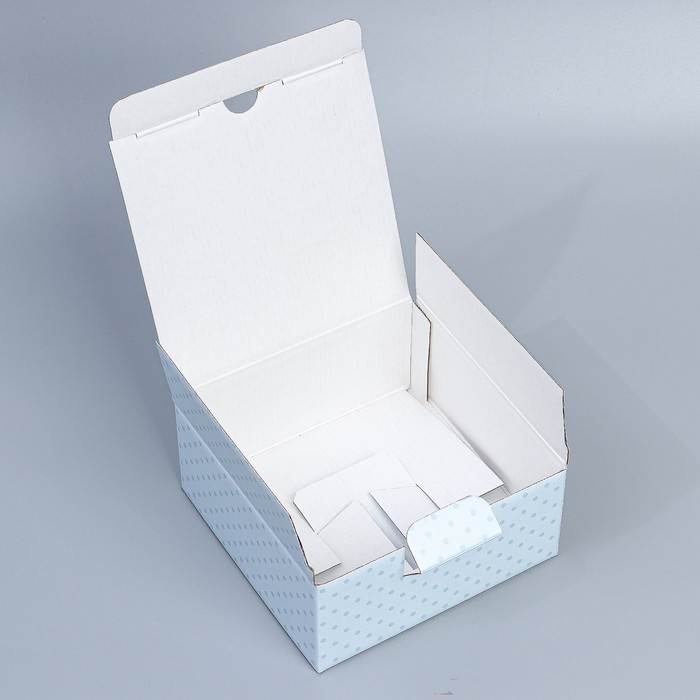 Коробка подарочная сборная, упаковка, «С Днём рождения», 15 х 15 х 7 см