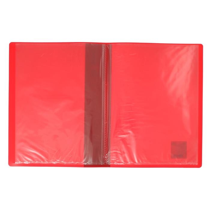 Папка с 10 вкладышами А4, 500 мкм, Calligrata, карман на корешке, красная Папка с 10 вкладышами А4, 500 мкм, Calligrata, карман на корешке, красная