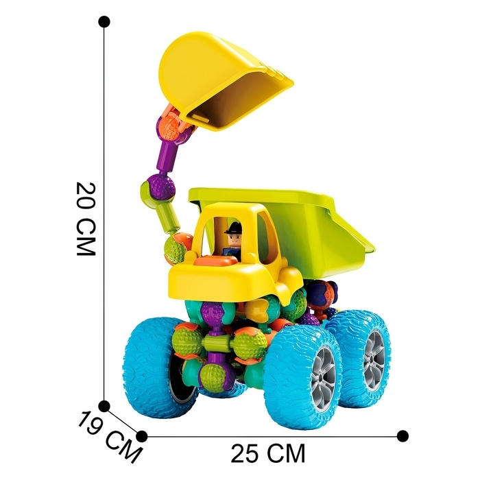 Конструктор шарнирный «Строительная техника», 39 деталей