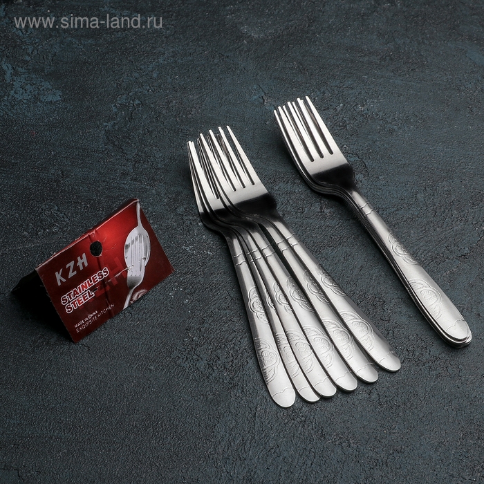 Набор вилок столовых &laquo;Весна&raquo;, h=18 см, 12 шт