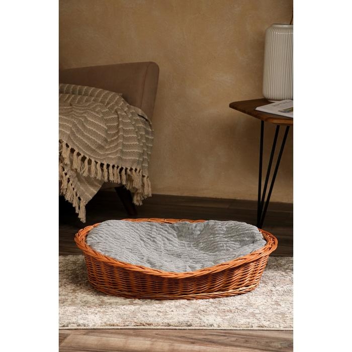 Лежанка для собак и кошек из лозы, 64х48х11 см Лежанка для собак и кошек из лозы, 64х48х11 см