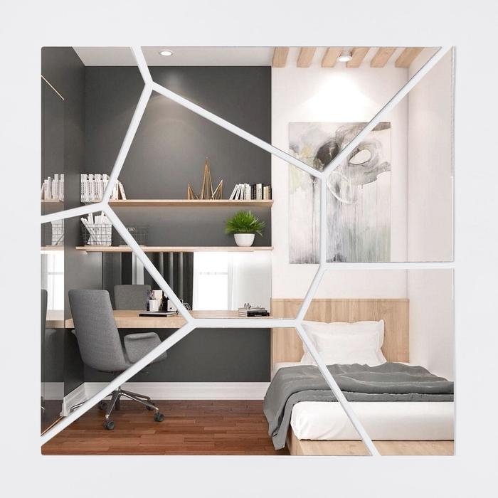 Наклейки интерьерные Наклейки интерьерные "Камент", зеркальные, декор настенный, панно 20 х 20 см