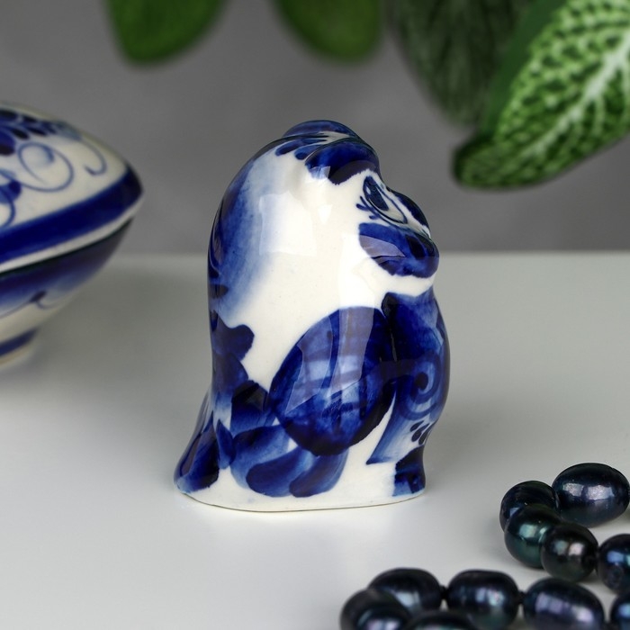 Сувенир «Сова», 5 см, гжель Сувенир «Сова», 5 см, гжель