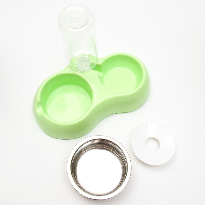 Комплекс автопоилка и автокормушка, 29 х 18,5 х 6 см, зелёный Комплекс автопоилка и автокормушка, 29 х 18,5 х 6 см, зелёный