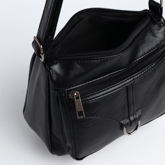 Сумка женская на молнии, цвет чёрный Сумка женская на молнии, цвет чёрный