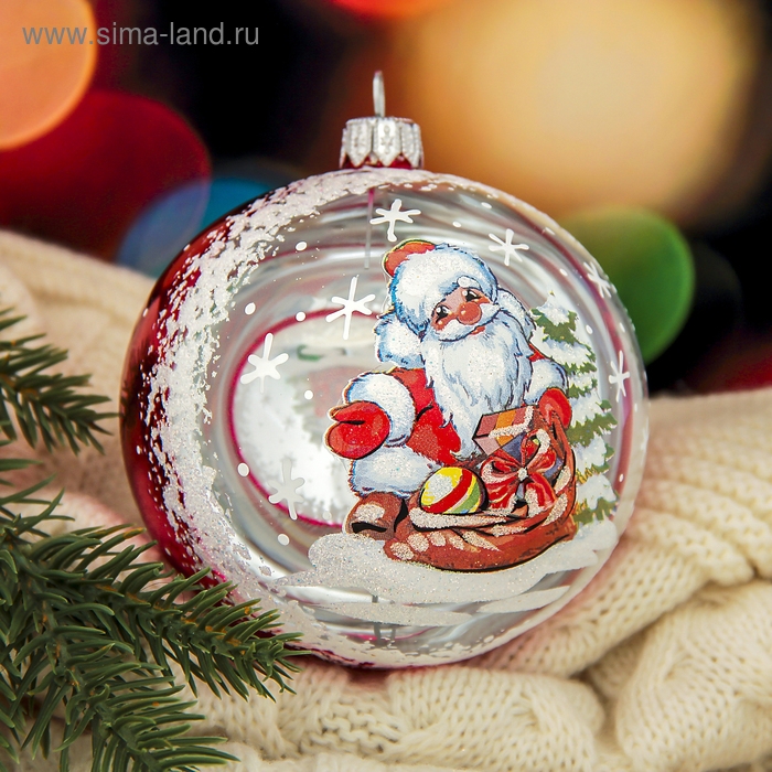 Новогодний шар Новогодний шар "Морозко" 9,5 см микс