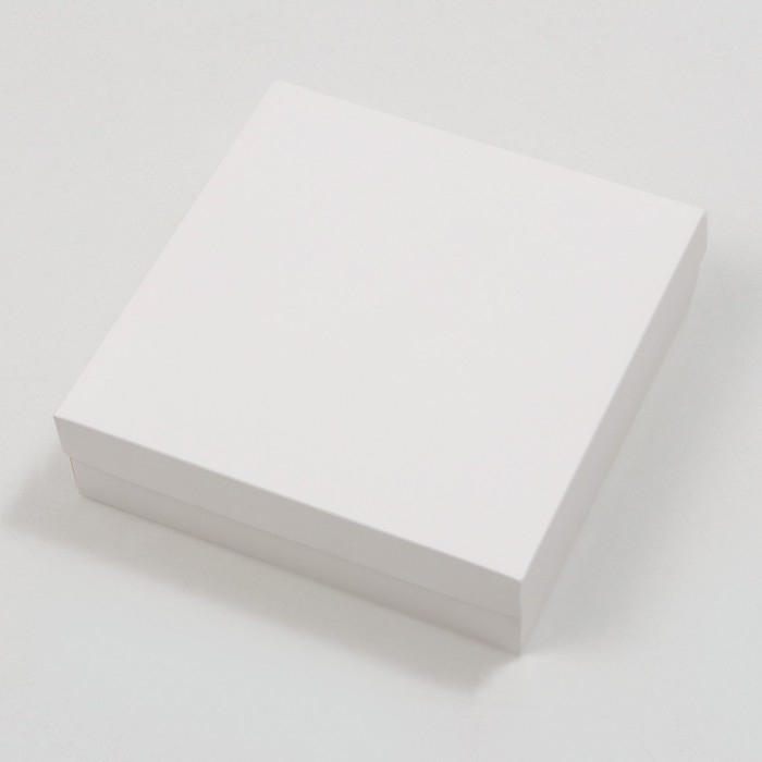 Коробка складная, крышка-дно, белая, 23 х 23 х 6,5 см Коробка складная, крышка-дно, белая, 23 х 23 х 6,5 см