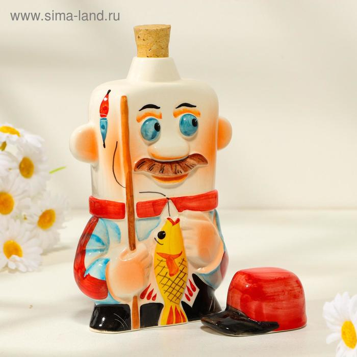 Штоф фарфоровый «Рыбак», 0.35 л, в упаковке книге Штоф фарфоровый «Рыбак», 0.35 л, в упаковке книге