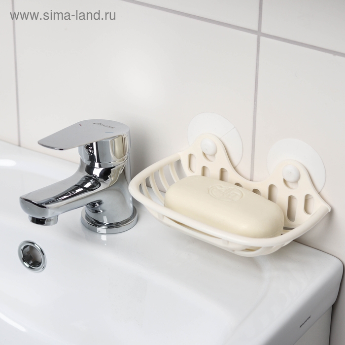 Мыльница на присосках, 16×10×6 см, цвет МИКС Мыльница на присосках, 16×10×6 см, цвет МИКС