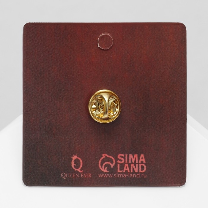 Значок «Сердце», цвет красный в золоте Значок «Сердце», цвет красный в золоте