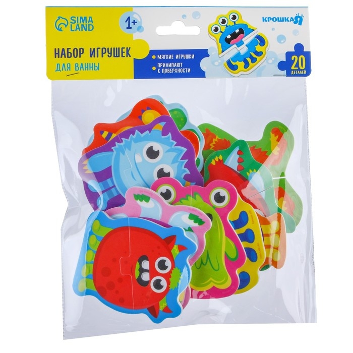 Мягкий пазл для малышей «Монстрики», 10 пазлов, Крошка Я Мягкий пазл для малышей «Монстрики», 10 пазлов, Крошка Я