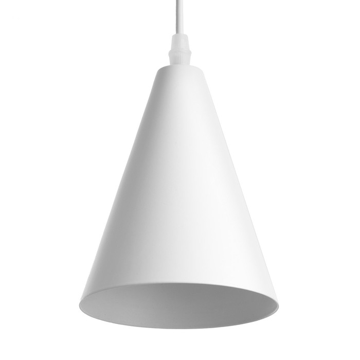 Светильник BayerLux Подвес "Конус" 1x40Вт E27 белый 12х12х16-96 см