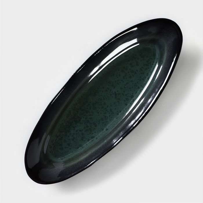 Блюдо для рыбы фарфоровое Verde notte, 11,5×28 см Блюдо для рыбы фарфоровое Verde notte, 11,5×28 см