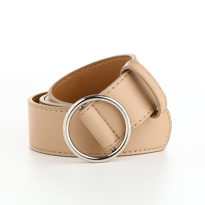Ремень женский, ширина 3,5 см, пряжка серебро, цвет бежевый Ремень женский, ширина 3,5 см, пряжка серебро, цвет бежевый
