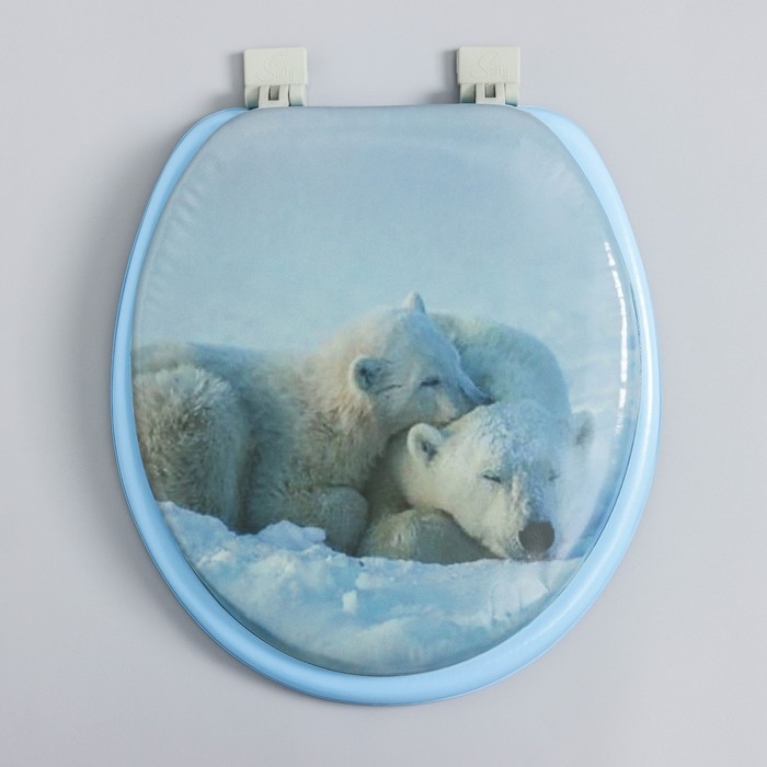 Сиденье для унитаза с крышкой,Росспласт, 43×37 см, мягкое, голубое, МИКС Сиденье для унитаза с крышкой,Росспласт, 43×37 см, мягкое, голубое, МИКС