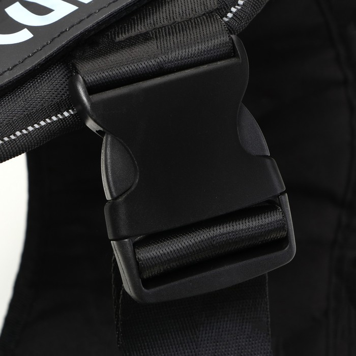 Шлейка К9 мягкая светоотражающая, размер L, ОГ 68-80 см, вес 17,5-32,5 см, чёрная Шлейка К9 мягкая светоотражающая, размер L, ОГ 68-80 см, вес 17,5-32,5 см, чёрная