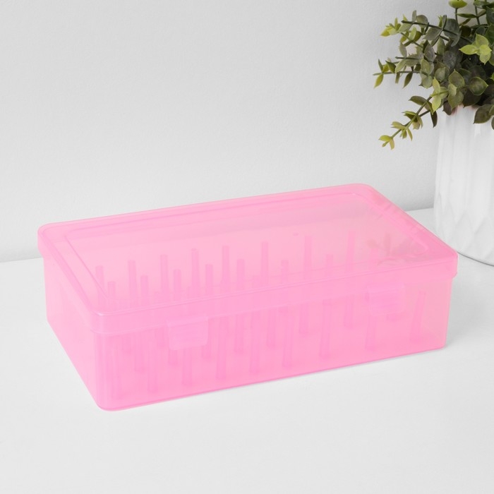 Органайзер для хранения ниток, 42 отделения, 23,5×13,5×6,5 см, цвет МИКС