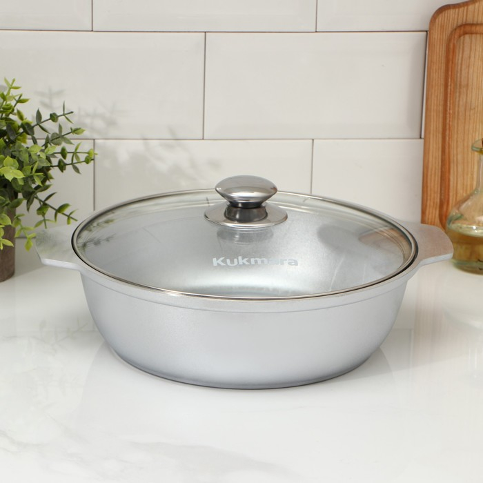 Жаровня, 3 л, d=26 см, h=9 см, стеклянная крышка Жаровня, 3 л, d=26 см, h=9 см, стеклянная крышка