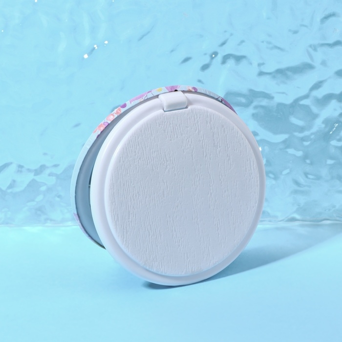 Зеркало складное «Цветы», d = 7,5 см, цвет фиолетовый Зеркало складное «Цветы», d = 7,5 см, цвет фиолетовый