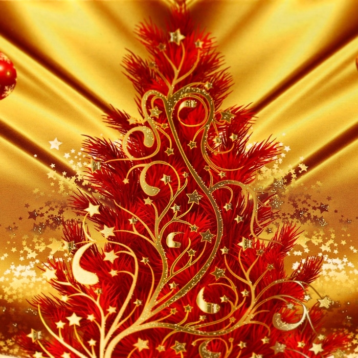 Подарочная коробка Подарочная коробка "Праздничный шелк в красном" новогодняя Чемоданчик средний 20 x 12 x 19