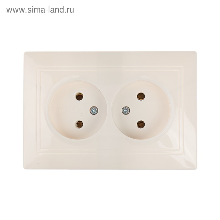 Розетка Smartbuy  Розетка Smartbuy "Венера", 10 А, двухместная, скрытая, без з/к, керамика, белая