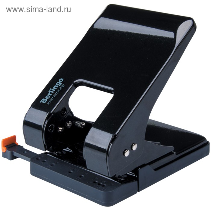 Дырокол до 45 листов Berlingo Smart Technology, энергосберегающий, с фиксатором, чёрный Дырокол до 45 листов Berlingo Smart Technology, энергосберегающий, с фиксатором, чёрный