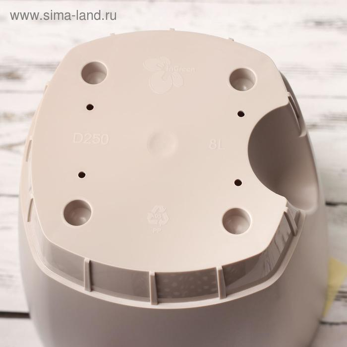 Горшок для цветов с прикорневым поливом Amsterdam, 8 л, цвет молочный шоколад Горшок для цветов с прикорневым поливом Amsterdam, 8 л, цвет молочный шоколад