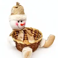 Конфетница &laquo;Корзинка снеговика&raquo; 25 см