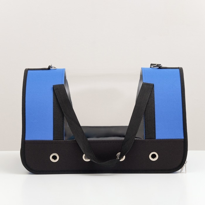 Сумка - переноска для животных Сумка - переноска для животных "Панорамная", с окном, 46 х 28,5 х 30 см, синяя