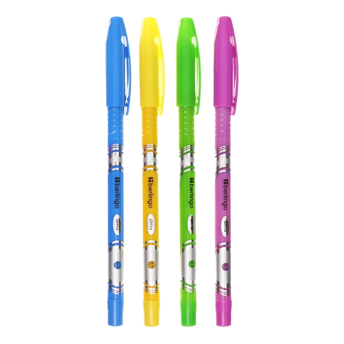 Ручка шариковая 0.7 мм, Berlingo Blitz, чернила синие, микс Ручка шариковая 0.7 мм, Berlingo Blitz, чернила синие, микс