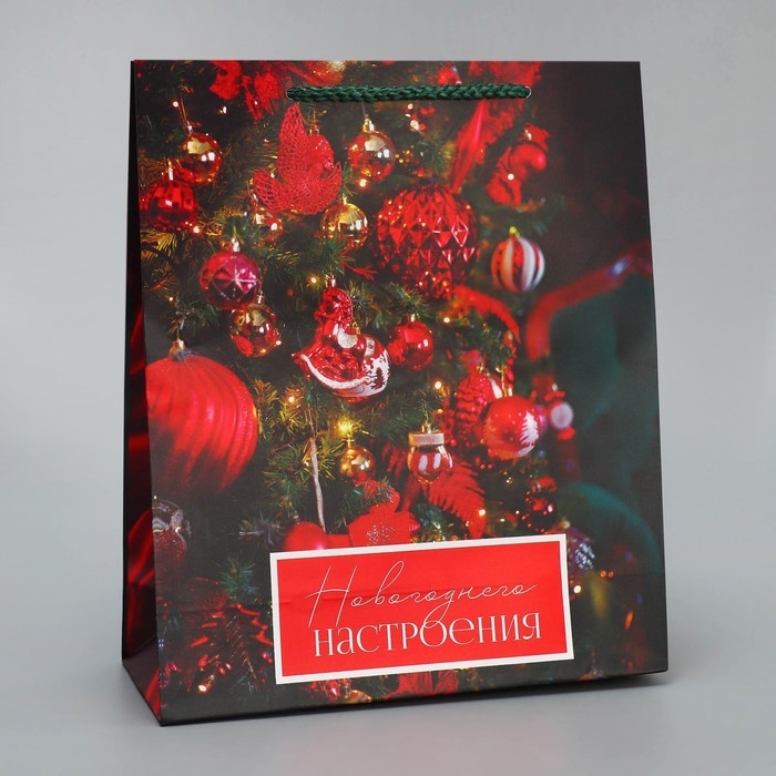 Пакет подарочный новогодний ламинированный «Новогоднее настроение», ML 21 х 25 х 8 см, Новый год