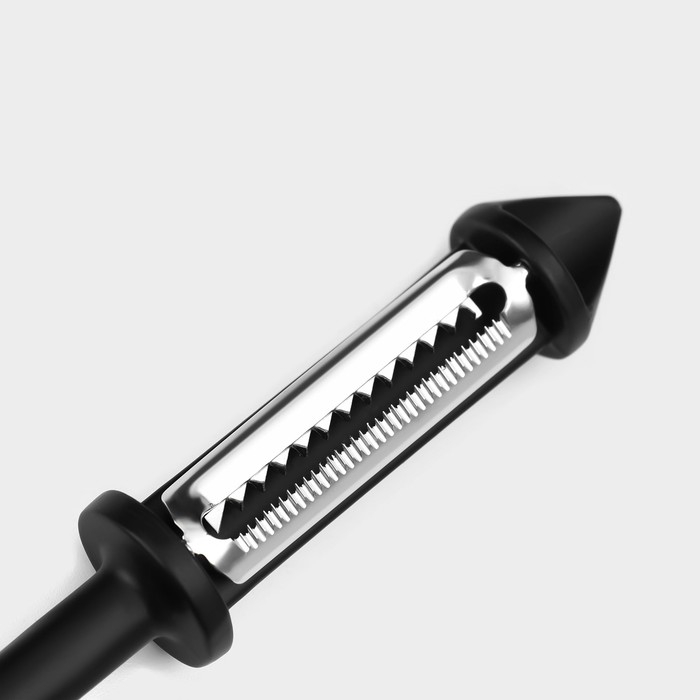 Овощечистка Magistro Vantablack, 18,5×2 см, многофункциональная, цвет чёрный Овощечистка Magistro Vantablack, 18,5×2 см, многофункциональная, цвет чёрный