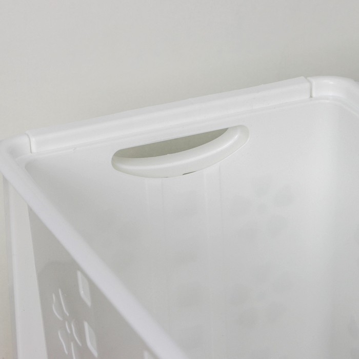 Корзина бельевая с крышкой «Виолетта», 30 л, 36×26,5×47,5 см, цвет белый Корзина бельевая с крышкой «Виолетта», 30 л, 36×26,5×47,5 см, цвет белый