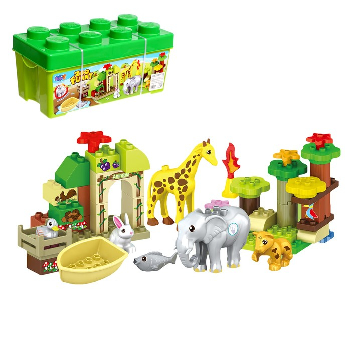 Конструктор «Забавный зоопарк», 47 деталей Конструктор «Забавный зоопарк», 47 деталей